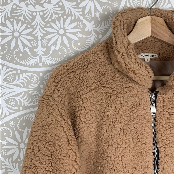 Tan Oversized Sherpa Teddy Jacket - Picture 2 of 8